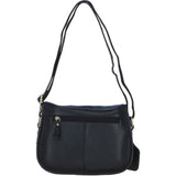 Elegant Ashwood Leather & Harris Tweed® Cloth Crossbody Bag Black/Watch: TW-27-03-BW