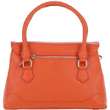 Premium Leather Shoulder Bag with Detachable Crossbody Strap Orange: Y-56