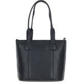 Ashwood Leather & Harris Tweed® Cloth Genuine Leather Shoulder Bag Black/Watch: TW-23-03-BW