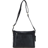 Exquisite Ashwood Leather Cross Body Bag for Women Black: G-17