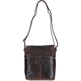 Sleek Leather Messenger Bag with Multiple Pockets Brown: TL-004
