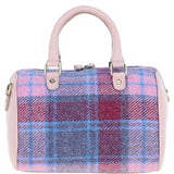 Ashwood Leather & Harris Tweed® Cloth Medium Barrel Bag Baby-pink/Pink: TW-62-15-BP