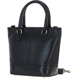 Ashwood Small Leather Bucket Bag Black: V-86-B
