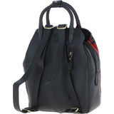 Ashwood Leather & Harris Tweed® Cloth Multi-Pocket Backpack Black/Red: TW-66-14-BR