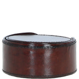 Ashwood's Premium Leather Round Coaster Chestnut: LF-159