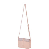 Mini Cross Body Bag With Snake Print Blush  -  62242