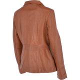 Womens Leather Jacket Tan/ nap: AWL-529