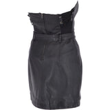 Women's Leather Bandeau Mini Dress Black: BOOBTUBE DRESS