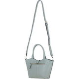 Leather Shoulder Bag with Detachable Crossbody Strap Sage: 64739