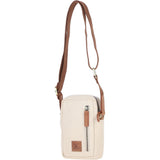 Fenland Canvas & Leather body Bag Tan/Cream: FEN-750