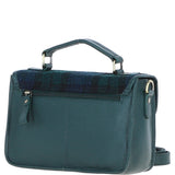 Ashwood Leather & Harris Tweed® Cloth Satchel Bag Green/Watch: TW-68-18-GW