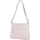 Sleek Luxe Leather Shoulder Bag Blush: Mourne