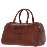 Luxury Leather Duffle Bag with Detachable Strap Tan: pl-47
