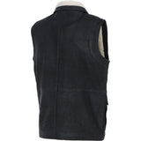 Ashwood Men's Leather Waistcoat Black Snuff: LUCK