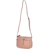 Small Compact Leather Crossbody Bag Rose Gold - 62662