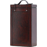 Ashwood's Genuine Leather Double Bottle Case with Buckles Closure Chestnut: LF-126