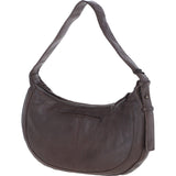 Stylish Ashwood Leather Curved Shoulder Bag Brown: GV-64288