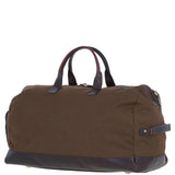 Fenland Canvas & Leather Holdall Brandy/green: FEN-757