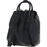Ashwood Leather & Harris Tweed® Cloth Multi-Pocket Backpack Black/White: TW-66-12-BW