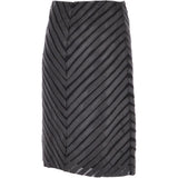 Women's Long 23.5 Inch Leather Skirt Black : Lycra Skirt