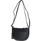 Elegant Leather Crossbody Bag Black: Galway