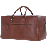 Mens Leather Holdall Weekend Bag Chestnut: CALVIN