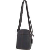 Real Leather Compact Crossbody Bag Brown: SICILY