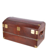 The Bridge Vintage Large Italian Vegetable Tanned  Leather Trunk Brown: 0088424 01