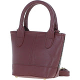 Ashwood Leather & Harris Tweed® Cloth Small Grab Bag Wine/Mcload: TW-63-17-WM