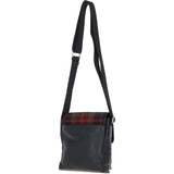 Ashwood Leather & Harris Tweed® Cloth Bodybag Black/Green/Red: TW-41-07-BR