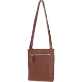 Ashwood Leather Smart Tab Cross Body Bag 2 Tone Tan: 63621/Tab