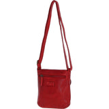 Luxury Small Leather Flight Bag Red: D-90
