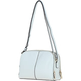 Real Leather Stylish Crossbody Bag White: 62340