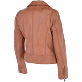 Short Biker Jacket Cognac: MAJESTIC