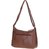 Leather Shoulder Bag with Zip & Magnetic Pocket Cognac: Meath