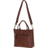 Versatile Ashwood Leather & Tweed Shoulder Bag Tan/Green Check: TW-22-010-TGNH