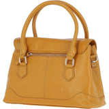 Premium Leather Shoulder Bag with Detachable Crossbody Strap Mustard: Y-56