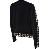 Suede Leather Jacket Black: 50634