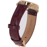 Ashwood Womens Croc Leather Watch With Mother Of Pearl Face Burgundy: AW-0012