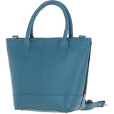 Ashwood Leather & Harris Tweed® Cloth Large Grab Bag Teal/Navy: TW-64-16-TN
