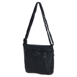 Tablet Friendly Medium Vintage Leather Bag Black: D-91