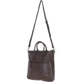 Stylish Ashwood Leather Shopper Bag with Crossbody Strap Brown: GV-64037