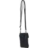 Real Leather Crossbody Smartphone Bag Black: st 2231