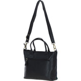 Versatile Ashwood Leather & Harris Tweed® Cloth Shoulder Bag Black/Watch: TW-22-03-BW