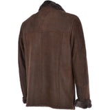 Leather Sheepskin Flying Jacket Brown: Anton