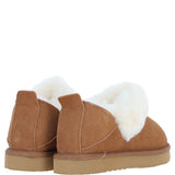 Fenland Ladies Sheepskin Shoes Tan: petra-shoes