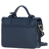 Stylish Ashwood Leather Small Satchel Bag Navy: Y-61