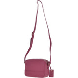 Zip Around 2 Section Small Leather Cross Body Bag Fuchsia – 62103