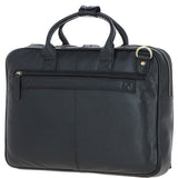 Classic Leather Laptop Bag Black: Q-44