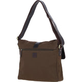 Fenland Canvas & Leather Crossbody Bag Brandy/green: FEN-754